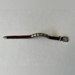 Vintage - Silver and Leather Buckle Bracelet